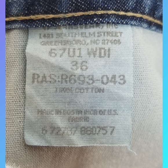 Wrangler Hero Denim shorts Sz 36 Loose Fit New - Picture 6 of 7